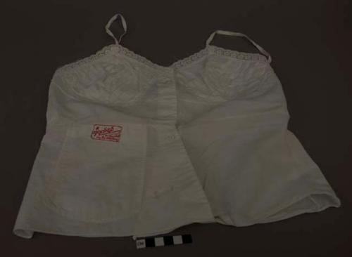 Bodice, white cotton