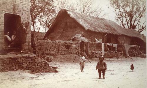 Rural village family scene