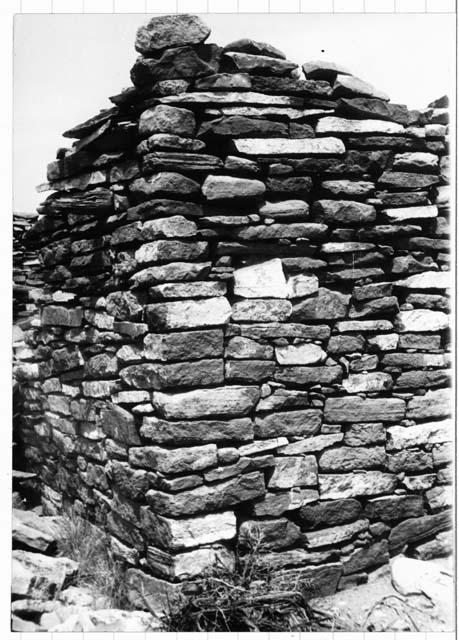 Ruin Park, Site LS13-2. Detail of wall construction