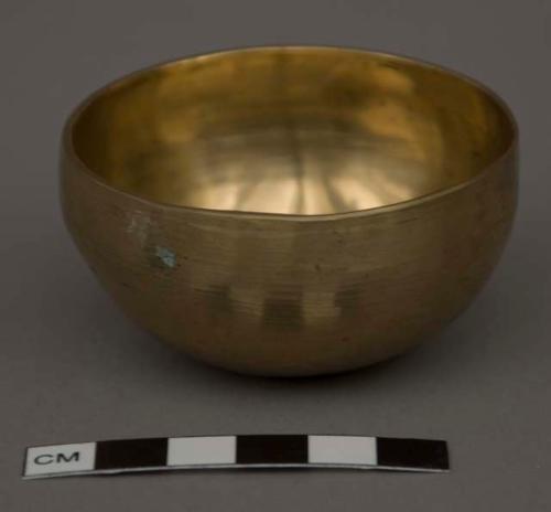 Small turned brass bowl