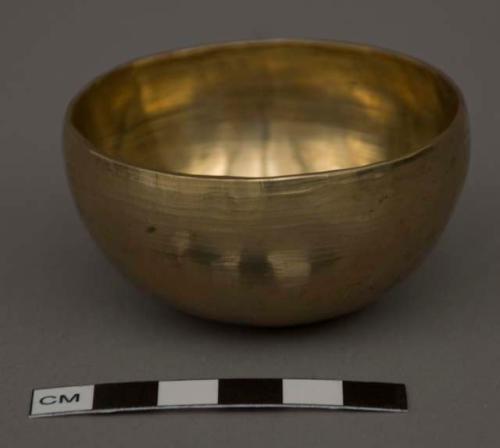 Small turned brass bowl