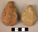 2 silt-shale handaxes (small)