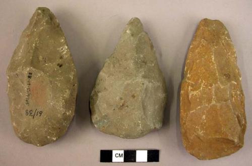 5 quartzite handaxes