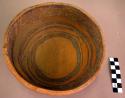 Jeddito black-on-orange pottery bowl