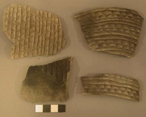 Corrugated potsherds