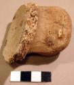 Ceramic handle sherd, lug, undecorated earthenware