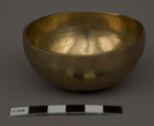 Small turned brass bowl