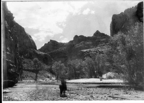 Mr. Scott on horse in Barrier Canyon SR12-4