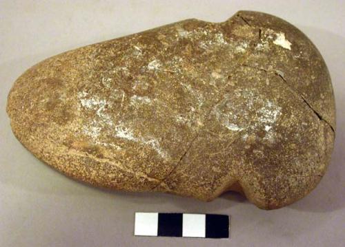 Notched stone axe