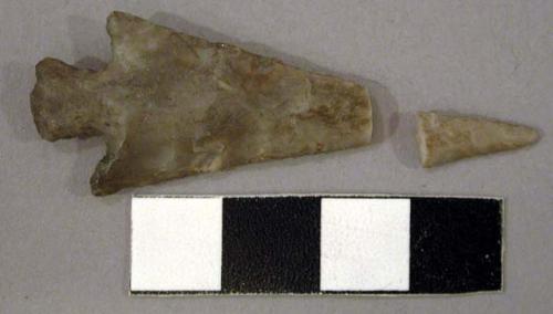 Stone, chipped stone, projectile points, stemmed, tip broken