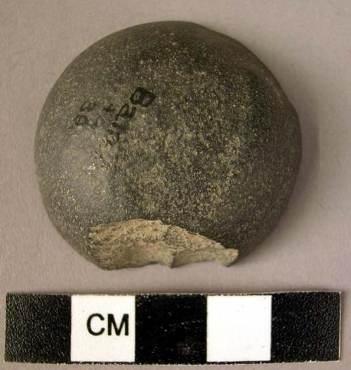 Semi-spherical stone object