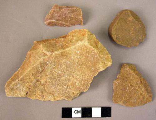 31 stone implements found in an area somewhat higher than the other artifacts.