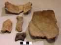 Potsherds from banded neck pottery jar