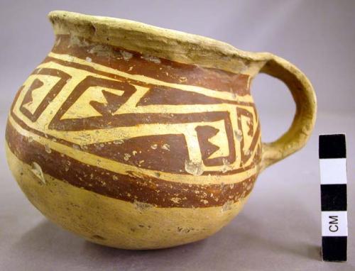 Jeddito black on yellow pottery mug