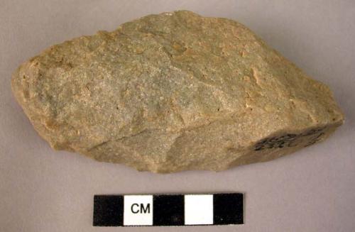 Small quartzite bi-facial fist axe or celt