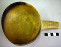 San Bernardo black-on-yellow pottery ladle