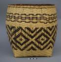 Large basket with diamond pattern