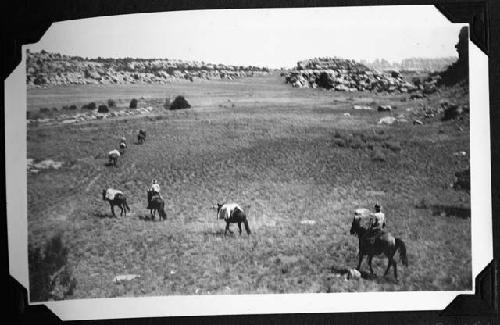 On the trail. Pap's Pasture, August 4th, 1930.