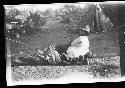 Photo of J.O. Brew- Getting up for breakfast. Alkali Ridge, Camp 1