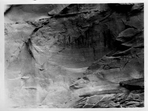 Gallery on S.E. wall of canyon 300 yds below camp