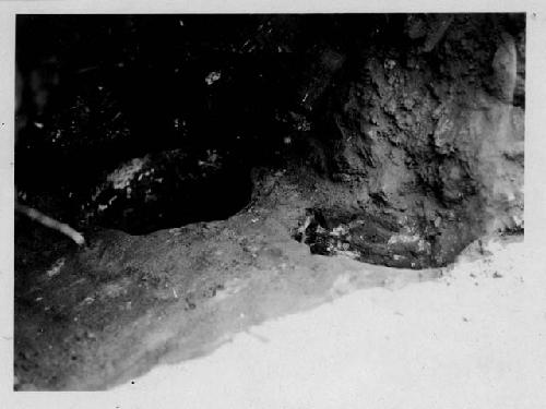 Photo of Pit House B, hole in floor, east center.