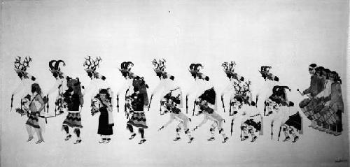 Ceremonial dance of Cibola painted by Awatsireh