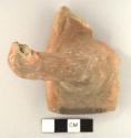 33 fragments of hollow pottery animal figurines; len 9.6 cm