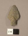 Chipped stone projectile point, stemmed, chipped at tip and base