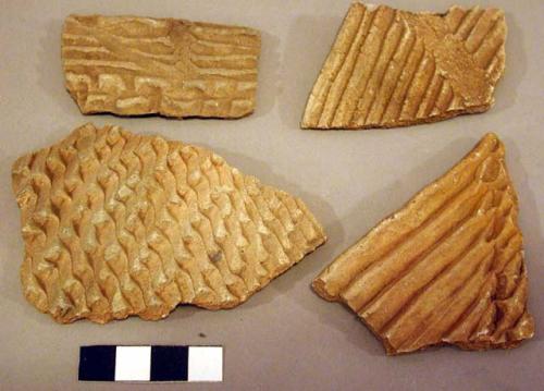 Corrugated potsherds