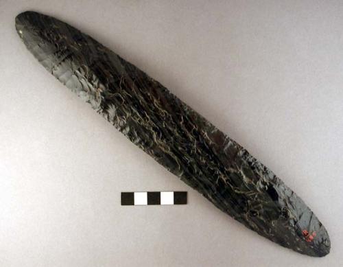 Chipped implement, obsidian