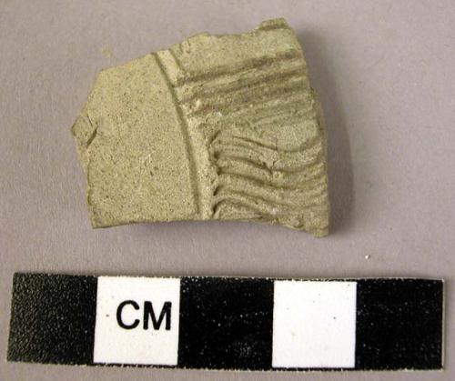 Potsherd - gray ware, incised