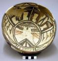 Early modern Hopi polychrome pottery bowl