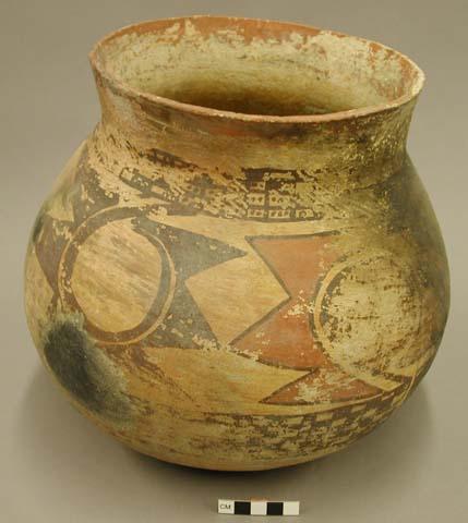 Early modern Hopi polychrome pottery large jar