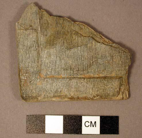 Palette fragment. remnant (corner) or rectangular palette. raised border with in