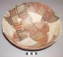 Decorated pottery bowl