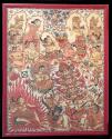 Painting on cloth in the classical Balinese manner, depicting minor gods, +