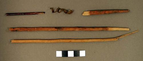 Wood fragments, worked, possible basket fragments