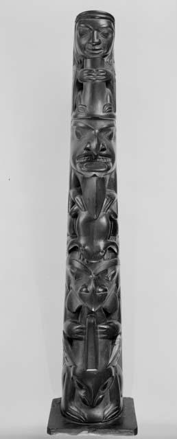 Slate totem pole (animals and ancestors combined)