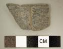 Tabular fragment, from palette? possible border may be separated from interior b