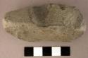 Stone axe fragment, grooved,
