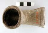 Clay pipe with incised decoration