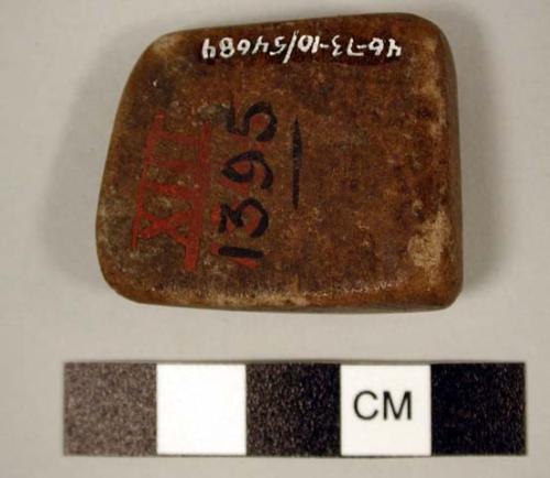 Possible polishing stone, rectangular, with triangular longitudinal cross-sectio