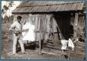 Scraping a Skin. John AH-HO-JAY (find) AH-BAY (kill) Dressing a Skin at Bayou Lacombe, Louisiana