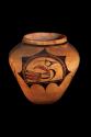 Modern Hopi pottery olla - large; bird and geometric designs