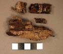 Wood fragments, partially charred