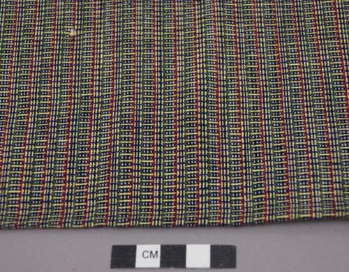 Sample of hand-loomed white cloth - pointed twill weave