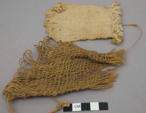 Two pieces of woven textile