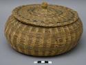 Grass basket with cover, made for tourist trade