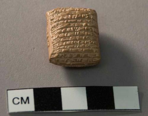 Clay Tablet (approx. 7/8 x 3/4) Temple record-Receipt of grain