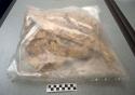 Newspaper found in bag attached to Replica of archaeological excavation